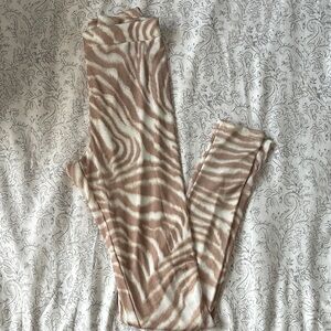 Zebra Print Mesh Leggings